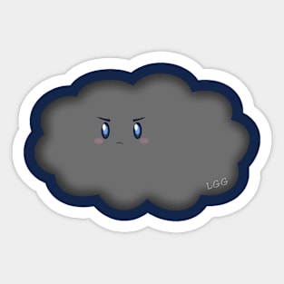 Grumpy Cloud Sticker